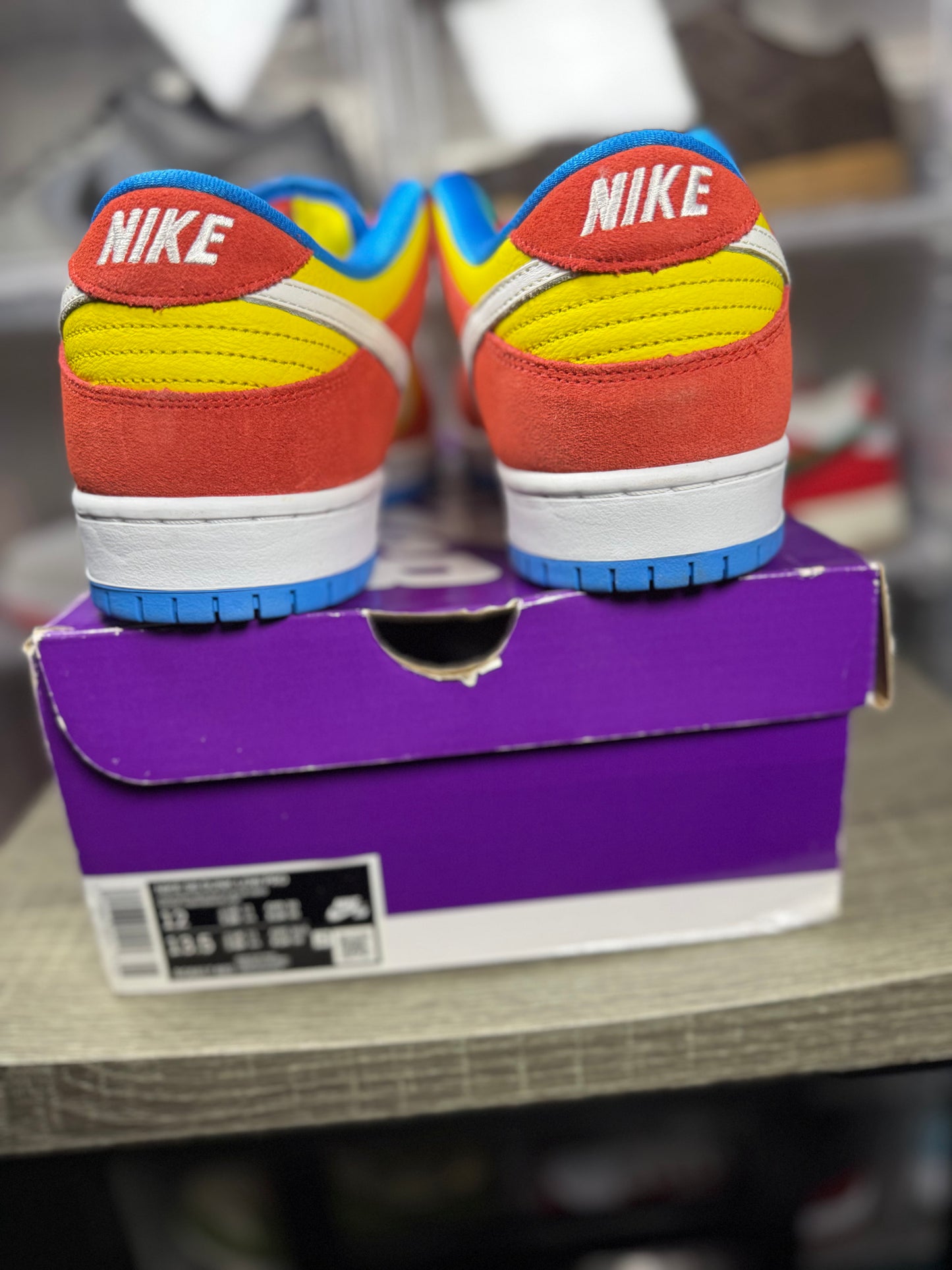Nike dunk sb low bart Simpson sz 12