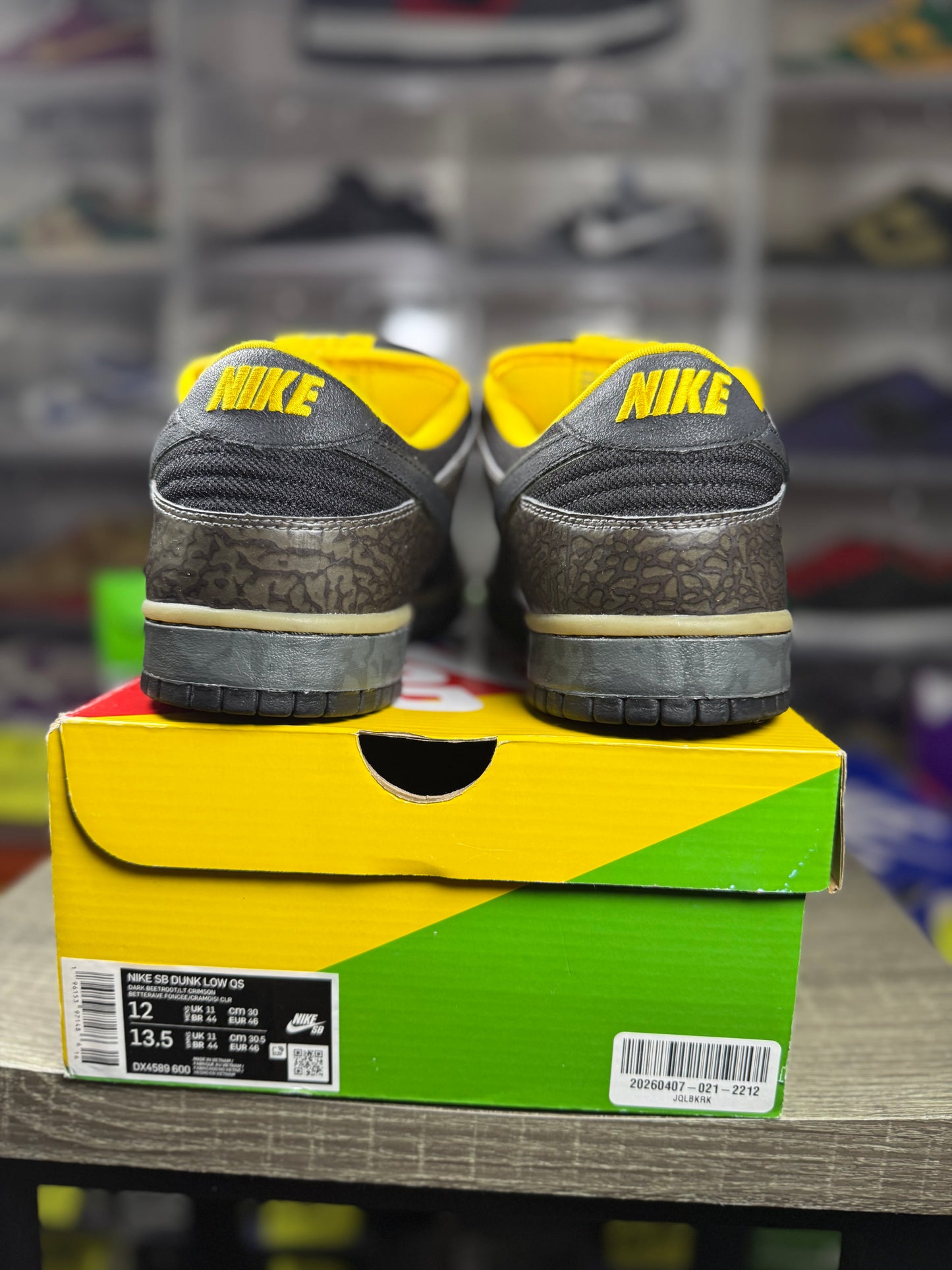 Nike dunk sb yellow curb sz 12