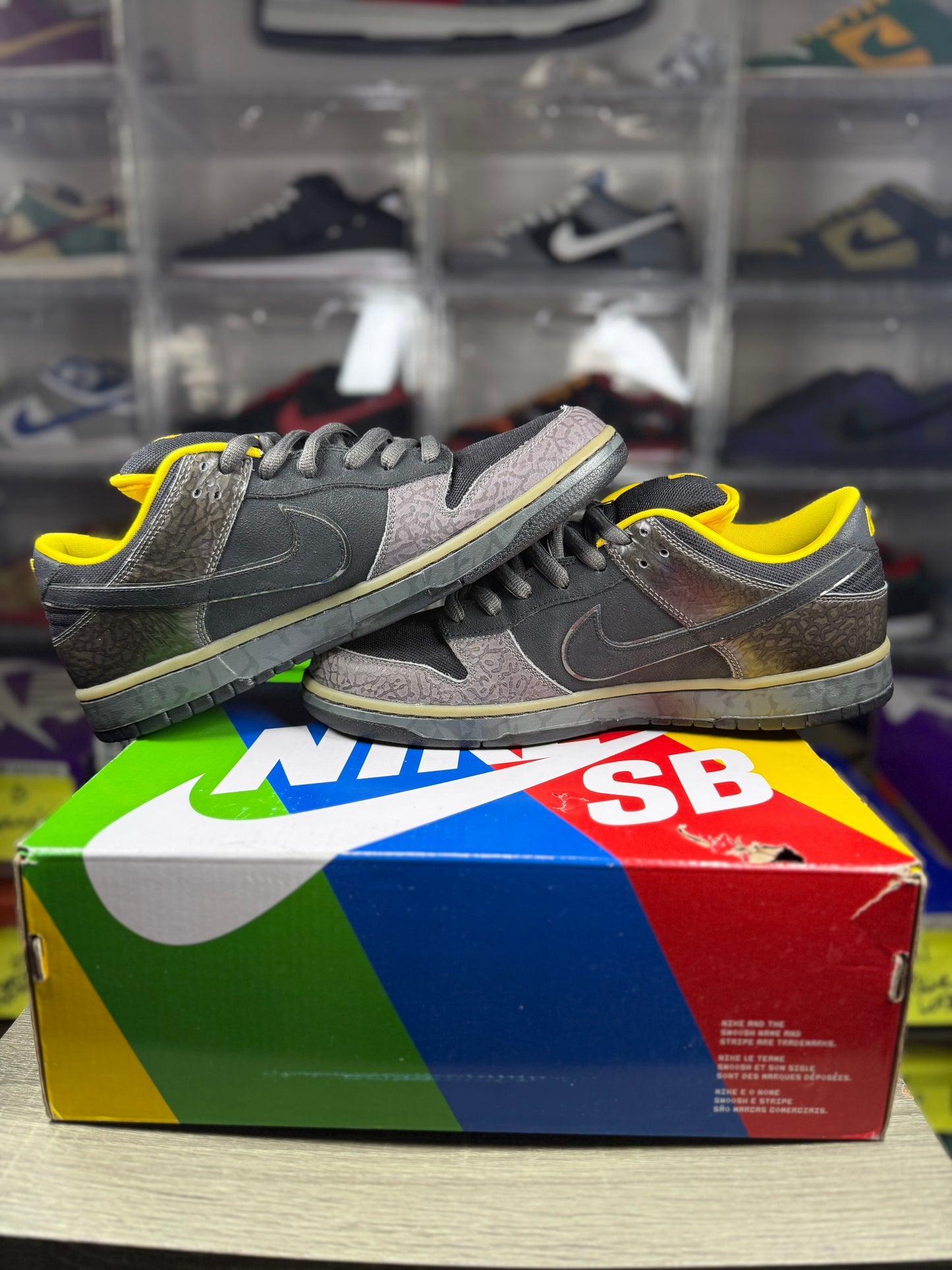 Nike dunk sb yellow curb sz 12