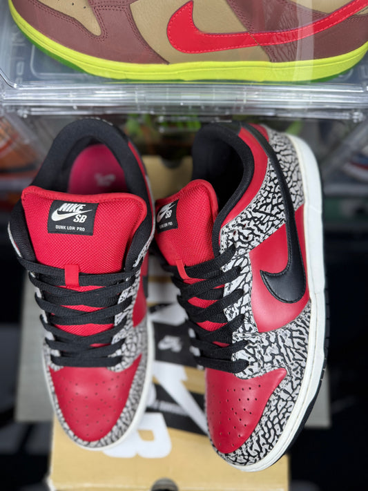 Size 10.5 - Nike Dunk Low Premium SB Supreme Red Cement