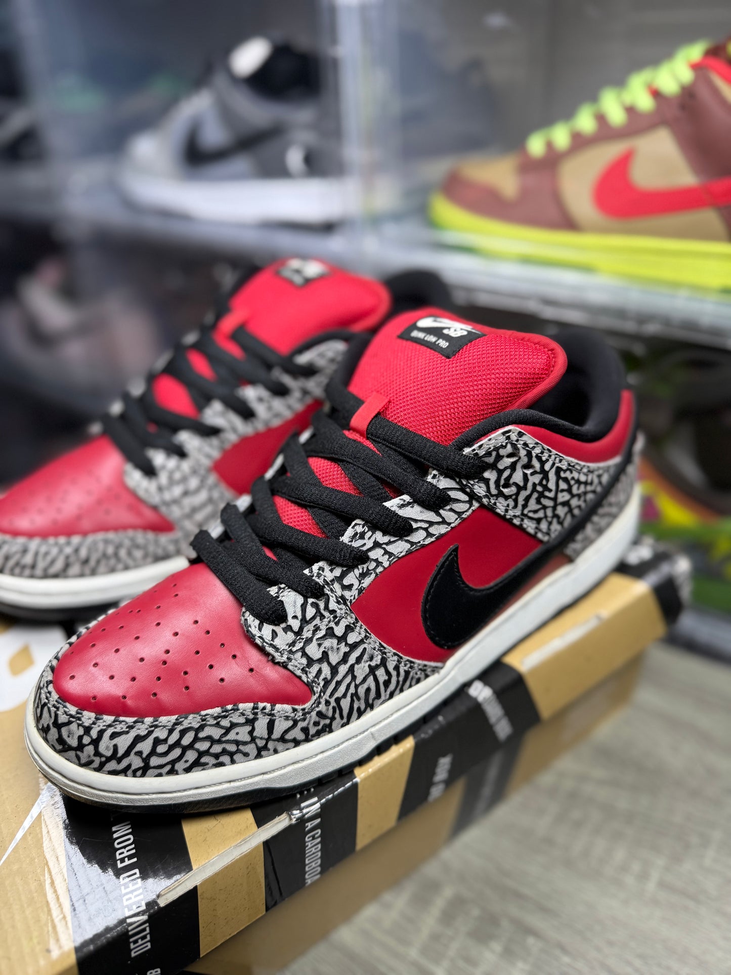 Size 10.5 - Nike Dunk Low Premium SB Supreme Red Cement