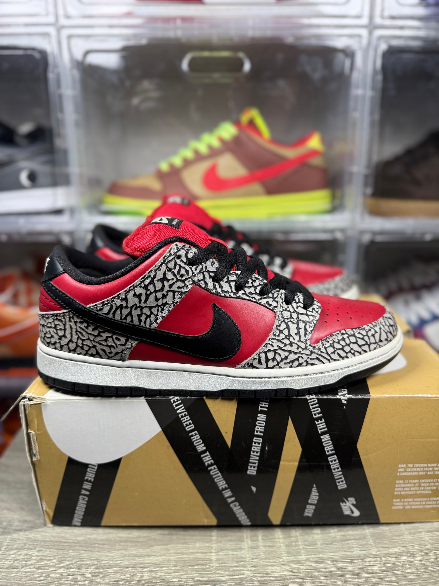 Size 10.5 - Nike Dunk Low Premium SB Supreme Red Cement