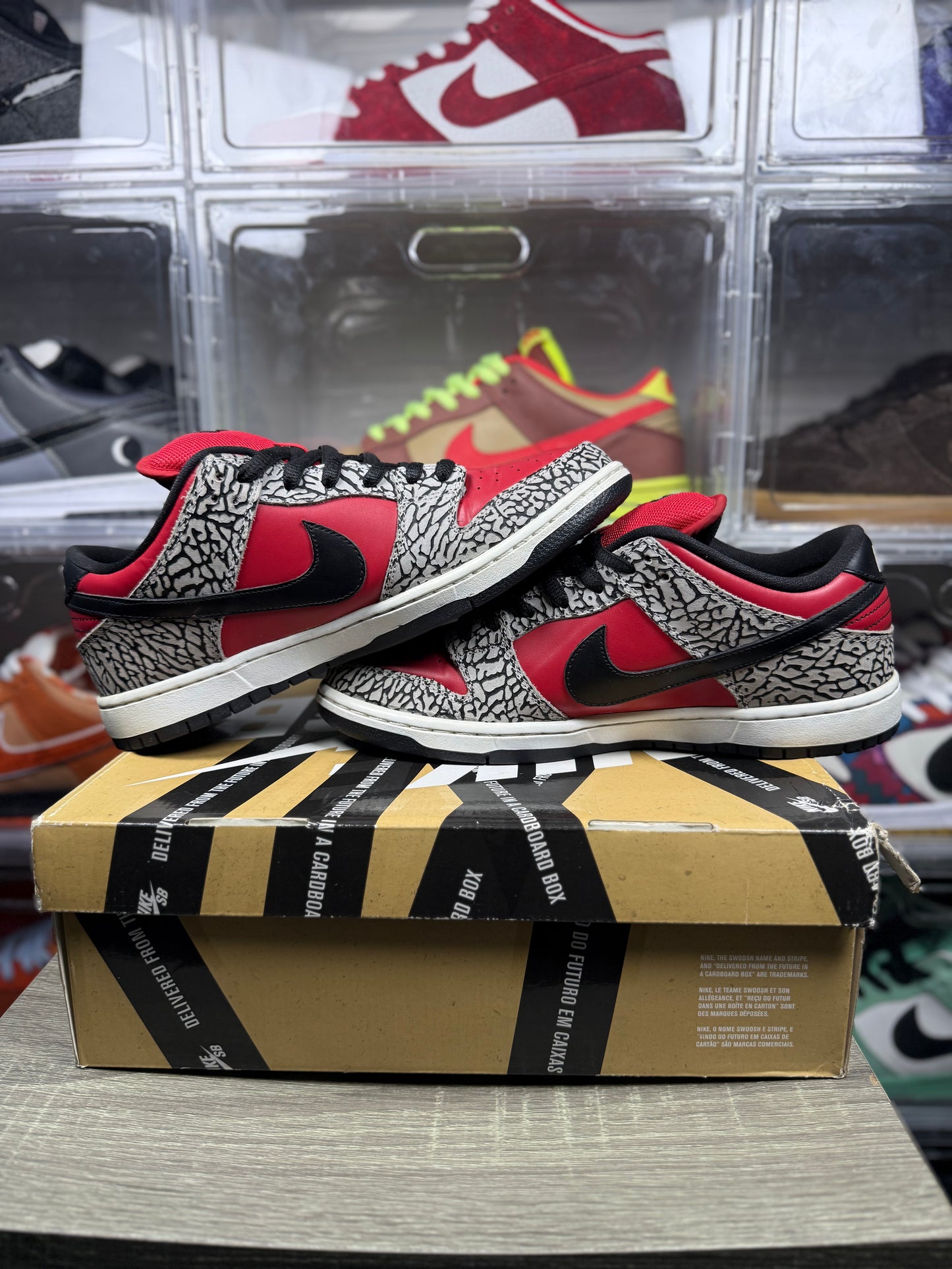Size 10.5 - Nike Dunk Low Premium SB Supreme Red Cement